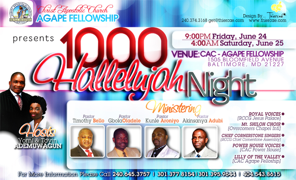 ONE THOUSAND HALLELUJAH NIGHT!